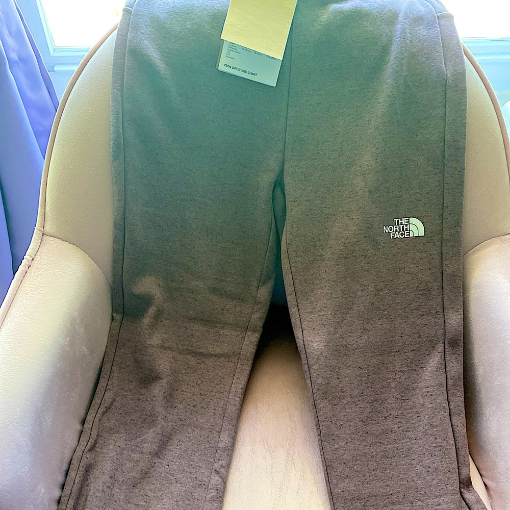 The North Face “G Cozy Dream Fleece Pants” in Fawn Grey Heather